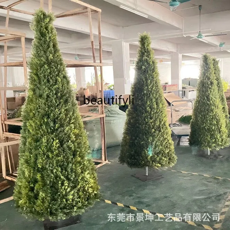 Simulation cone tree Christmas tree fir tree floor bonsai indoor and outdoor new pine ornaments