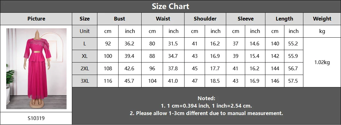 African large size women's clothing hot diamond round neck dress, European and American foreign trade temperament elegant