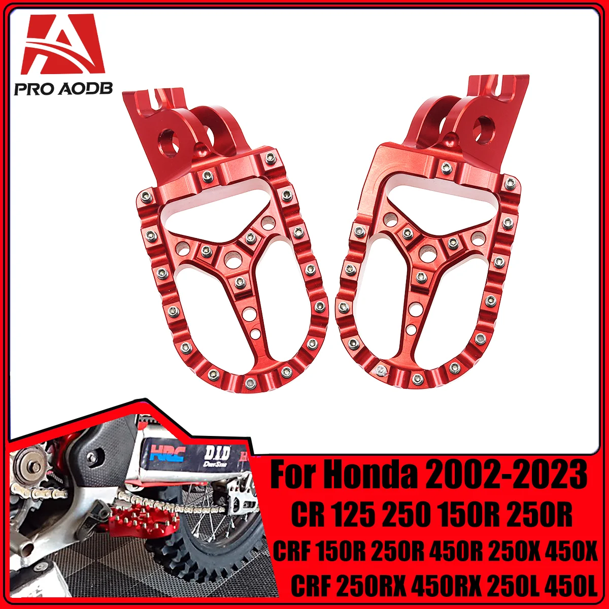 

Motorcycle CNC FootRest Footpegs Foot Pegs Pedals For HONDA CR 125 250 150R CR250R CRF 150R 250R 450R 250 450 X RX L M 2002-2021