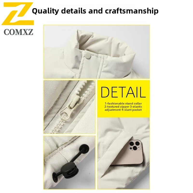 EIAO سترة عمل كبيرة الحجم للجنسين سميكة مبطنة بالصوف سترة بلا أكمام مناسبة للتخييم والصيد ملابس الشارع الشهير ملابس رياضية 2025 #3