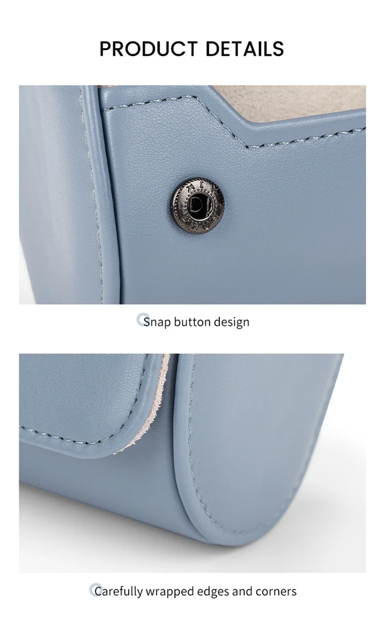 Oirlv Leather Watch Roll 1 2 3 Slots Luxury Watch Storage Box Travel Bag Watch Case Gift Box Watch Pouch Watch Organizer for Men