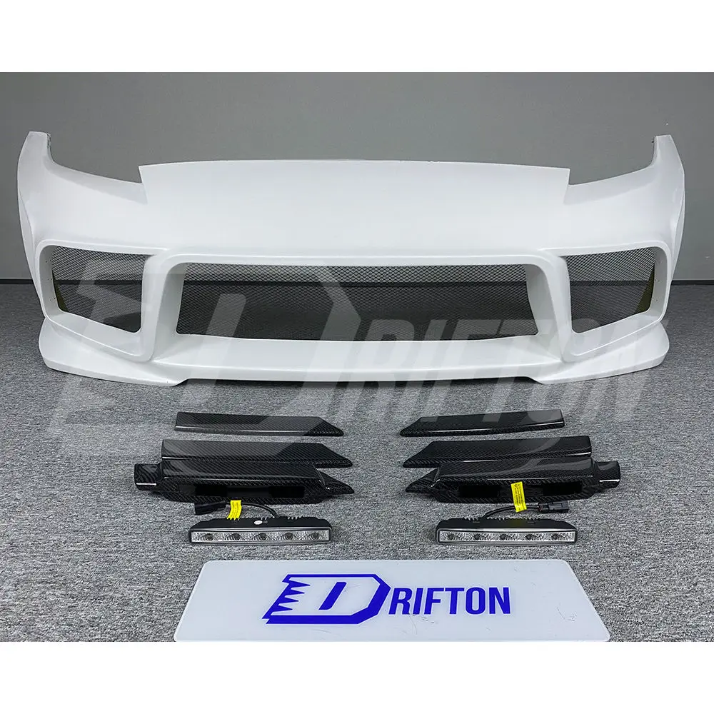 370Z to Weber Style Partial Carbon Fiber Front Bumper for Nissan 370Z Z34 Body Kit