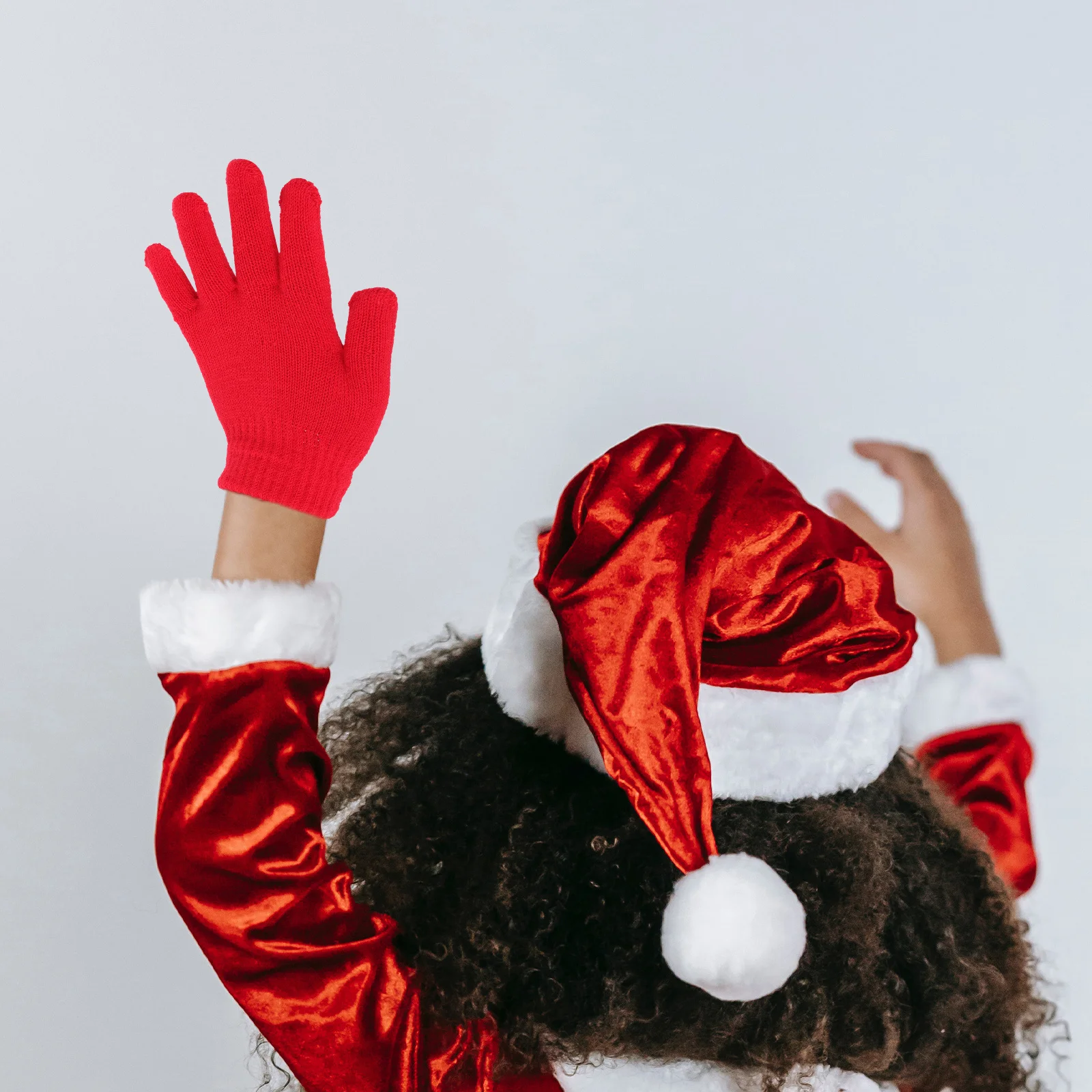 6 pçs crianças luvas de dedo cheio inverno quente crianças luvas de malha para meninas meninos ao ar livre indoor à prova de frio leve durável