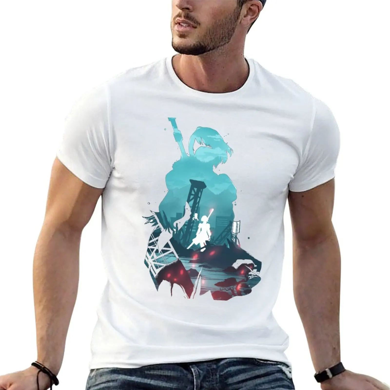 Nier Automata 2B waif| Perfect Gift T-Shirt Plus Size Non-Shrink T-Shirt