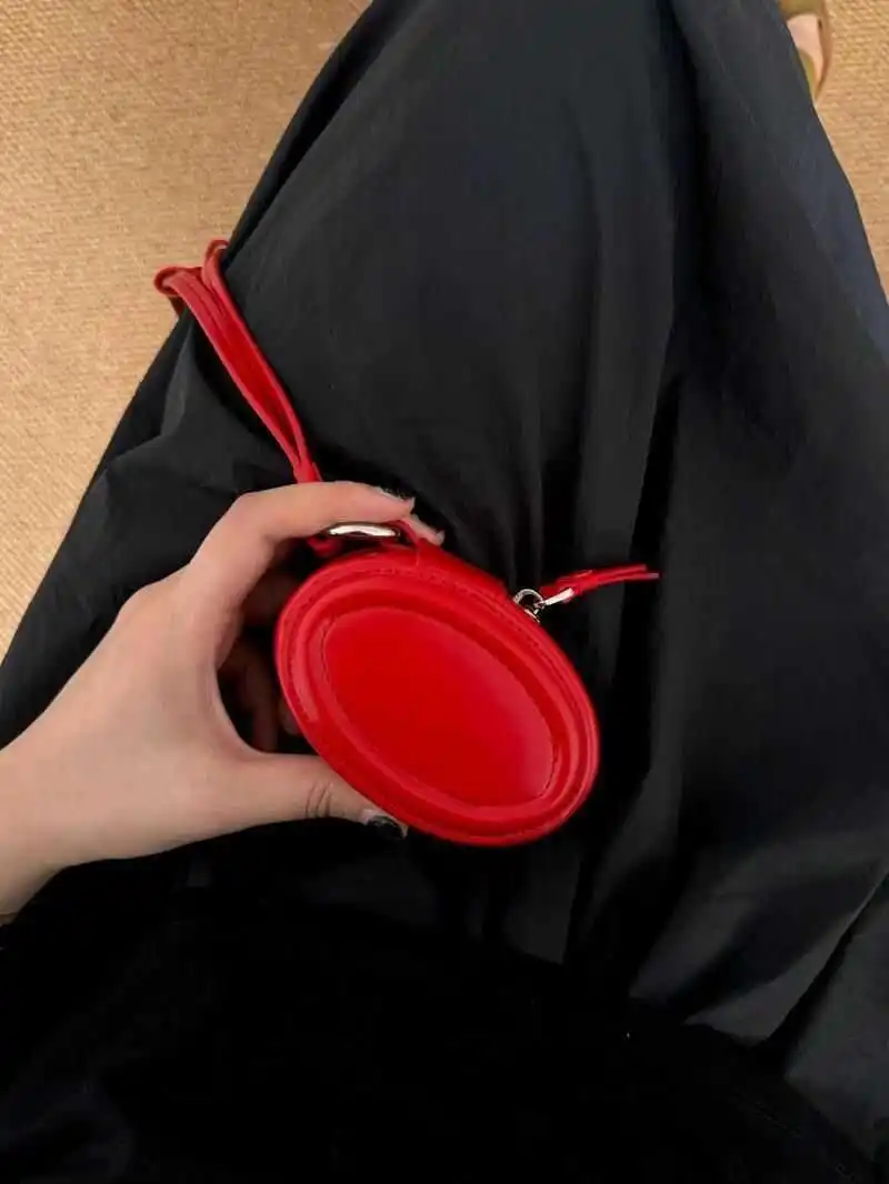 

Korean Sle round Box Jewelry Bag Portable Ne Hanging Crossbody Bag Faion Lipsti Key Chain Bag Casual Simple Sle