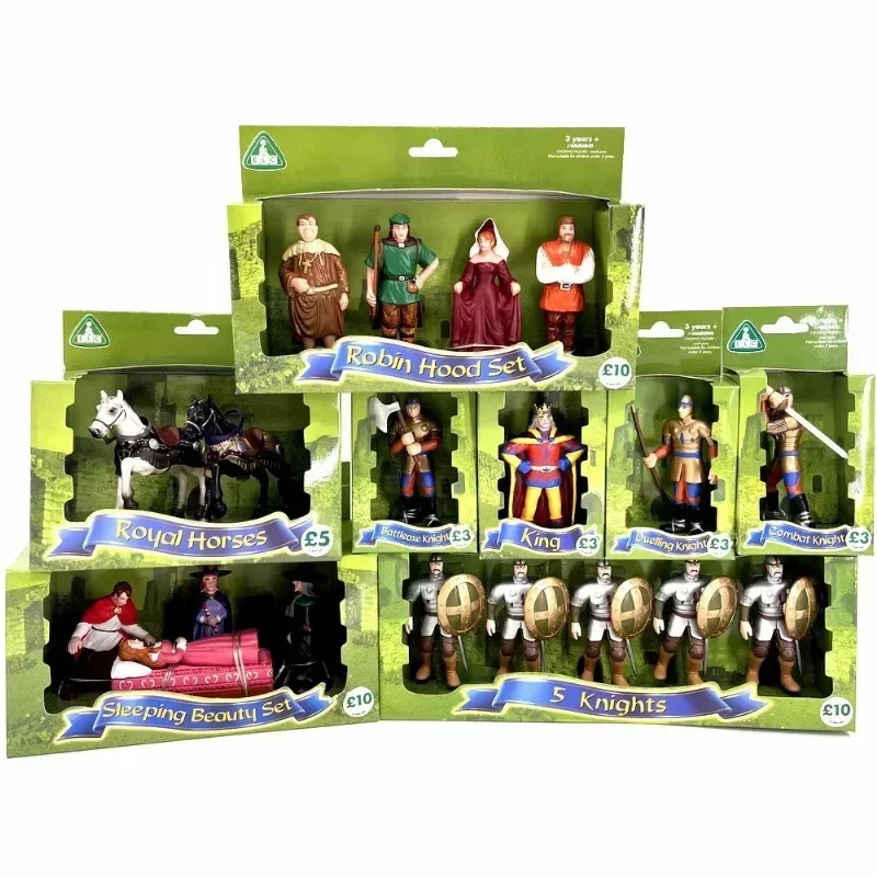 In Stock 9cm Action Figures Ancient Siege Catapult King Knight Soldier Children's Toys Play House Gifts