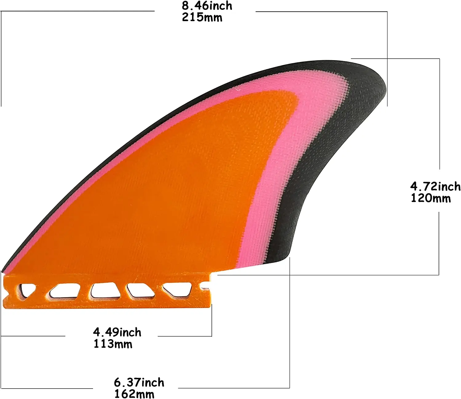 Twin Keel Fin Set - Solid Fiberglass for Lightweight Durability & Top Performance - Compatible with Single Tab