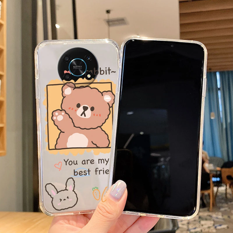Funda transparente para Honor X30 Shell Magic 4 LITE 5G X9, funda trasera con flores y corazón, bonita funda de teléfono de silicona suave, protección mate