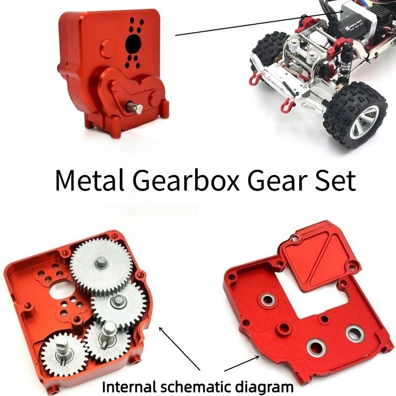 MJX H12Y RC Car Metal Gearbox & Metal Gear Set Upgraded Material & Reinforced Parts for Non-Destructive Modification