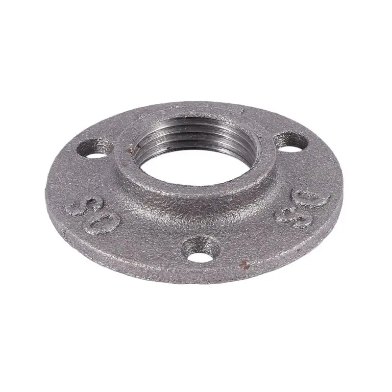 YLS-1 Inches Malleable Cast Iron Pipe Flange, Industrial Pipe Flanges For Threaded Black Pipes And Fittings 5 Pcs