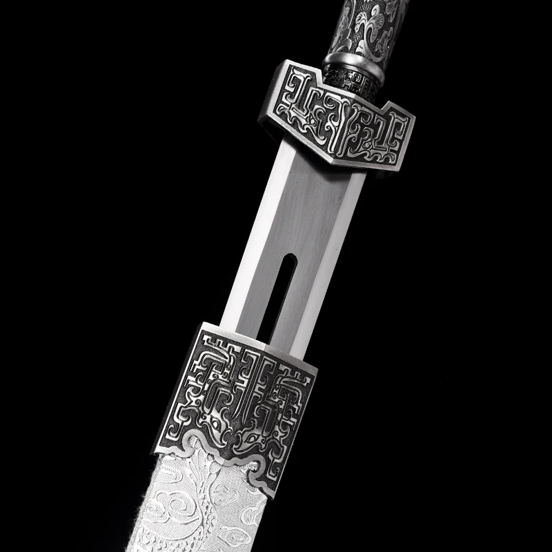 Chinese Han Jian Sword Spring Steel Blade Real Full Tang Sharp Ready Battle Metal Handle Combat Medieval Swords Kongfu Katanas