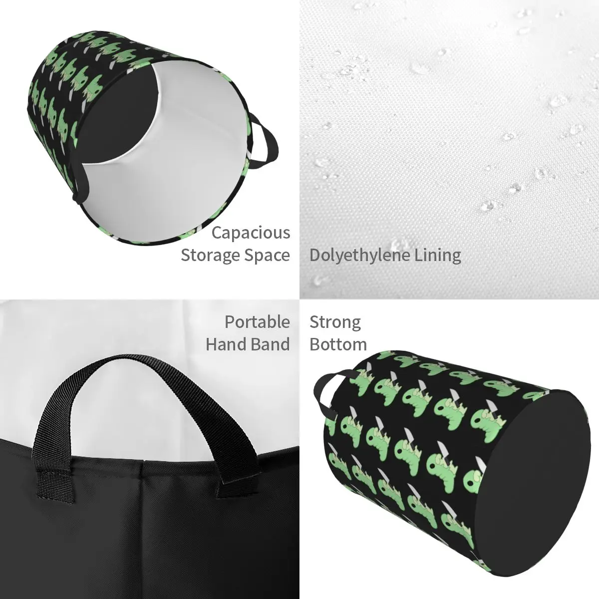 Laundry Collector Hollow Knight Grub With A Knife Foldable Laundry Basket Home Organizer Children Washing Basket Home Organizer
