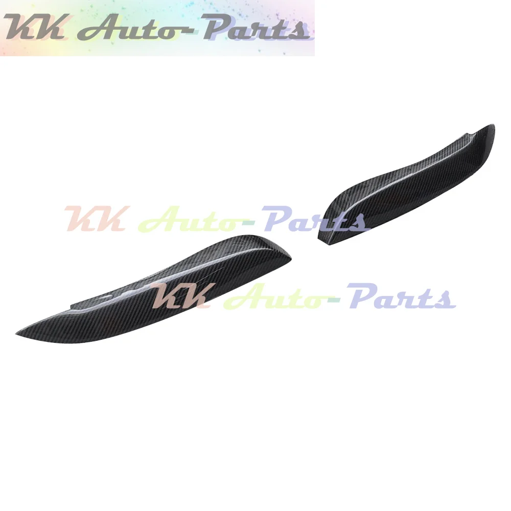 2pcs Crabon Fiber Head light Eyelid Eyebrow Cover Trim for Toyota Starlet Glanza EP91 Car Accessories