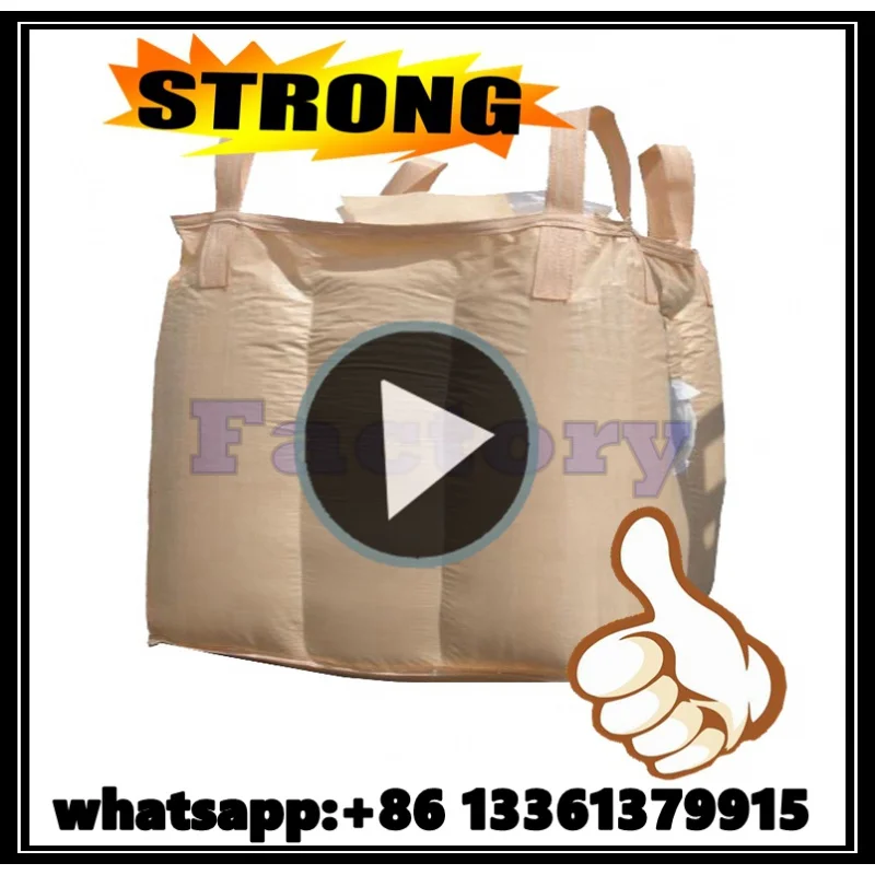 Customized product、Factory Direct Sale 1000kg 2200LBS heavy duty Big Bag Jumbo FIBC Ton Bags