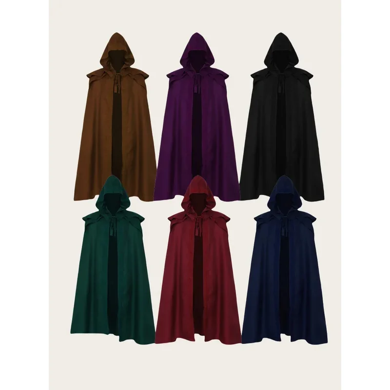 مقنعين كيب القرون الوسطى عصر النهضة القوطية عباءة هالوين تأثيري أداء زي فيلم التلفزيون ازياء كرنفال om[8 #2