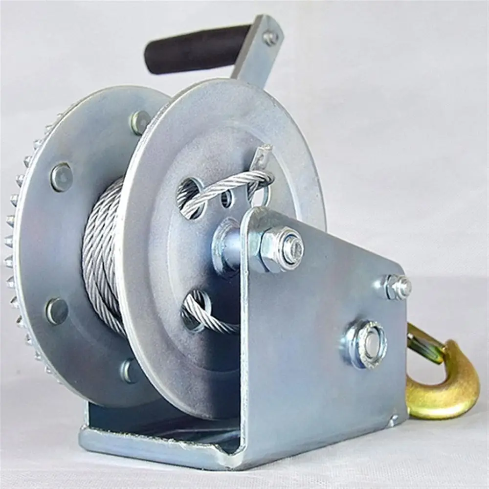

Manual Hand Winch 3000lbs Galvanized Steel with 30m Wire Rope for Boats, Trucks, and Auto Lifting