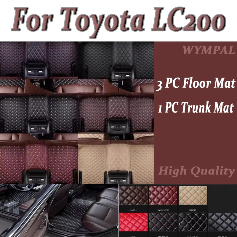 

Luxury Custom Automotive Car Floor Mats For Toyota LC200 2008 2009 2010 2011 2012 2013 2014 Auto Luxury Leather Men Women Full