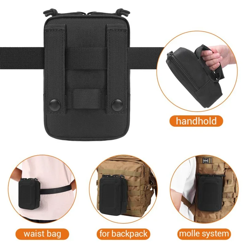 Bolsa Molle de administrador táctico, Kit de primeros auxilios médico, bolsa de almacenamiento de herramientas EDC, bolsa de teléfono, bolsas de cinturón de senderismo y caza al aire libre