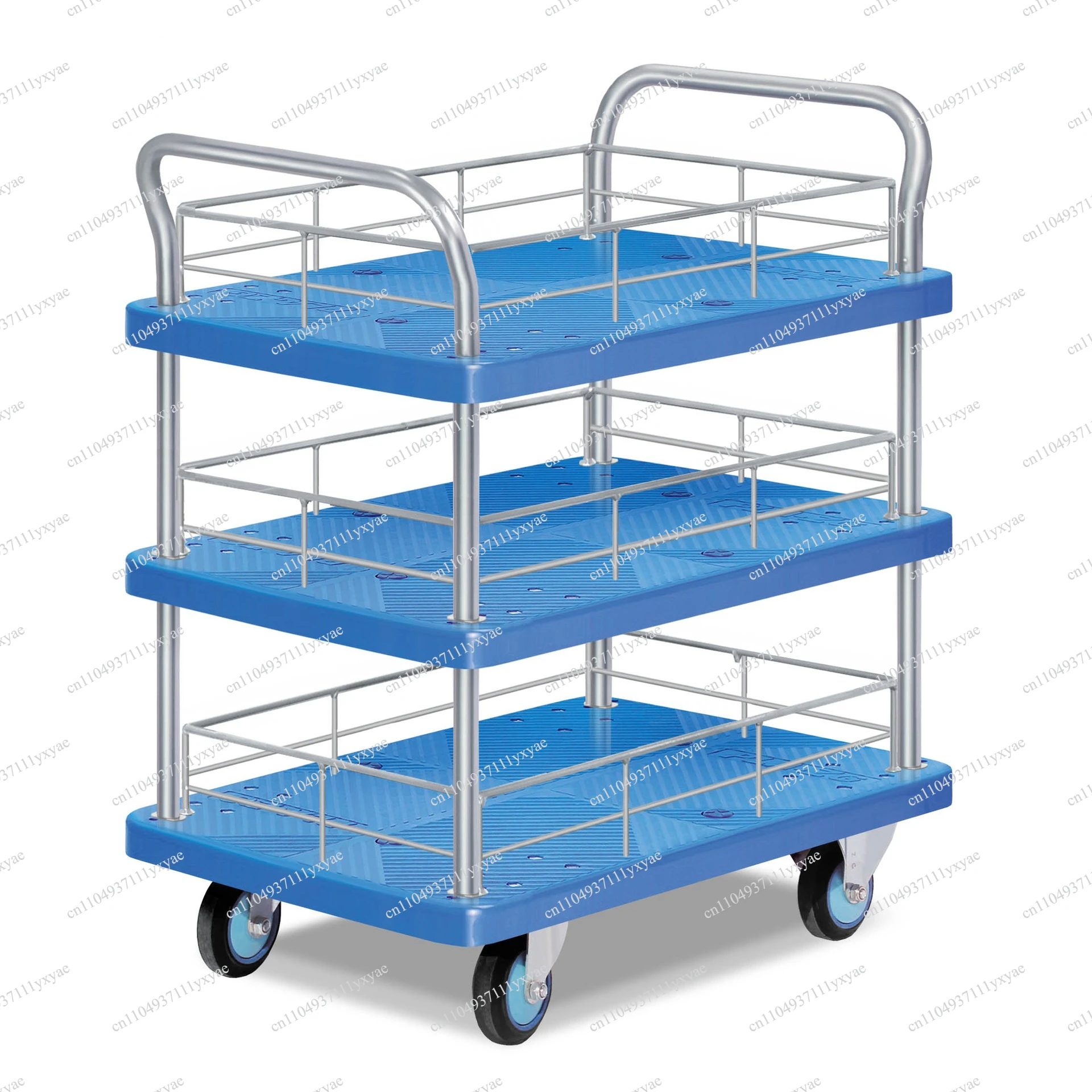 Silent trolley, plastic trolley, two-layer -layer trolley