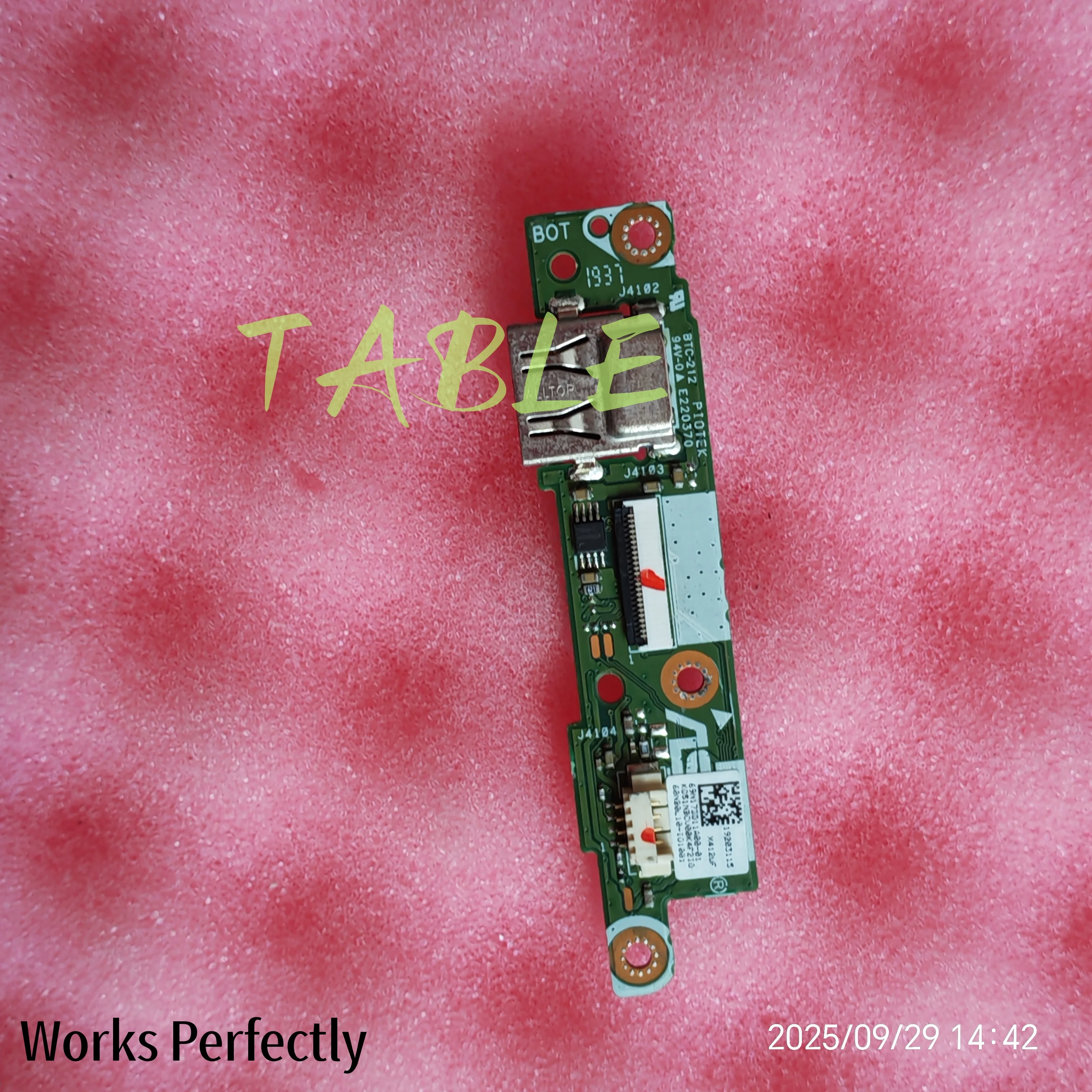 X412UF FOR ASUS Vivobook 14 X412 X412F Card Reader USB Port Board W Cable 60NB0L10-IO1001