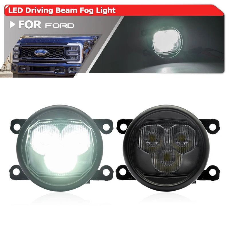 Fits For 2023+ Ford F-250 F-350 F-450 F-550 Super Duty LED Bumper Spot Driving Beam Fog Light Assy Kit Replacement Car Pods Lamp