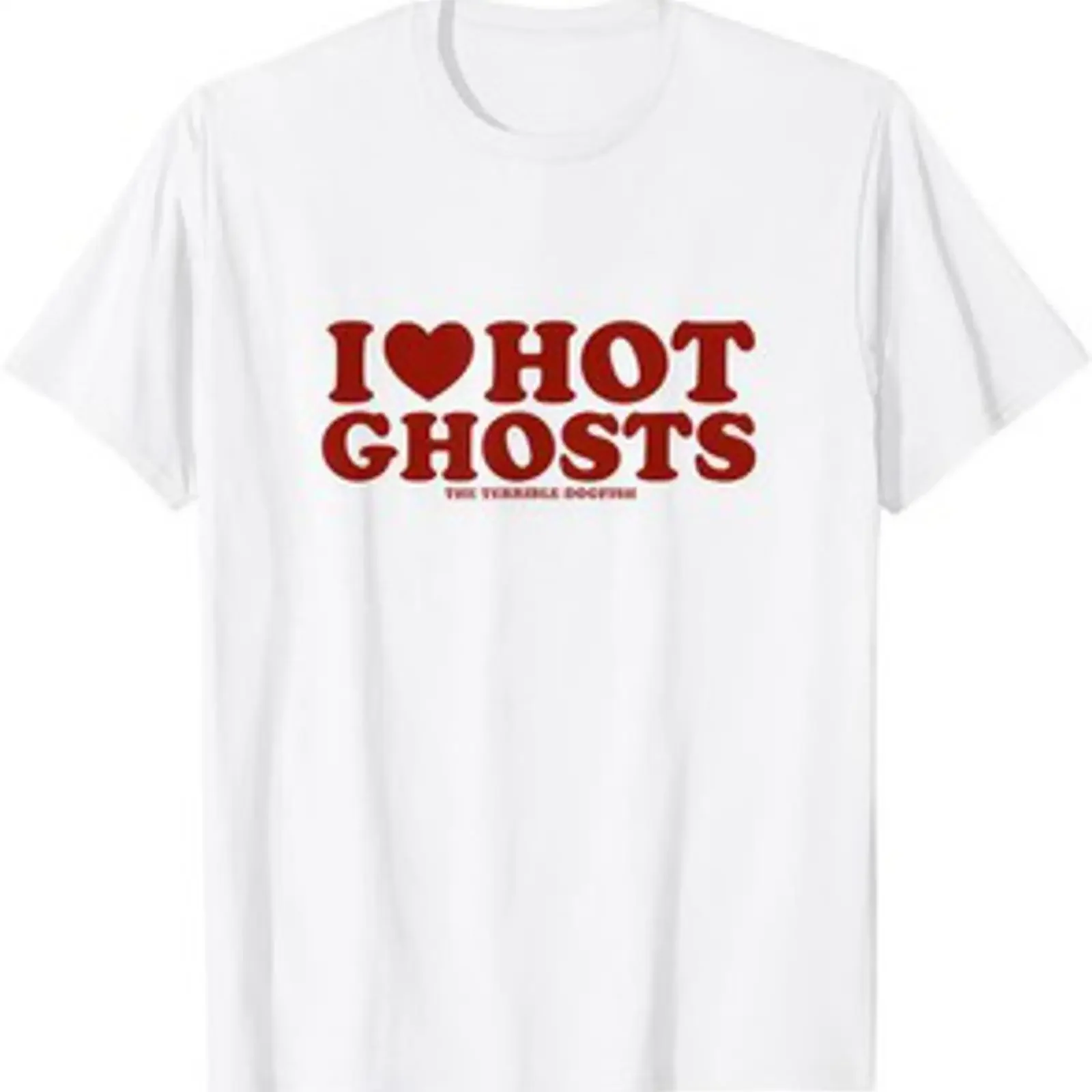 T Shirt I Heart Hot Ghosts süß gruselig paranormale Liebe Halloween Grafik vintage Washed homme graphic Comfortable