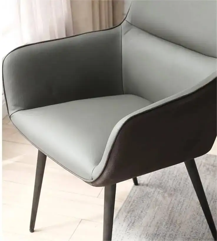 wear head layer cowhide heightened backrest living room bedroom fashion Dining furniture chair dining table and chairs stools