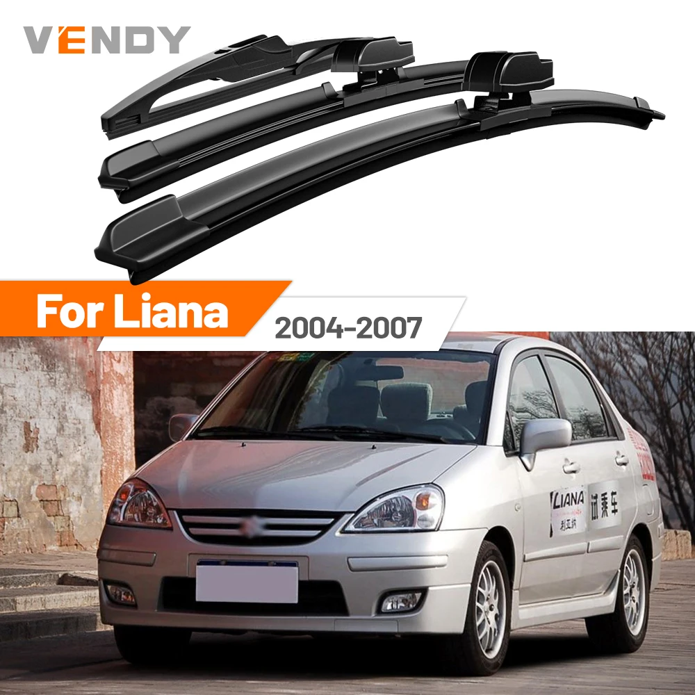 

For Suzuki Liana 2004-2007 2005 2006 Front & Rear Windshield Wiper Blades Windscreen Wipers Set Accessories