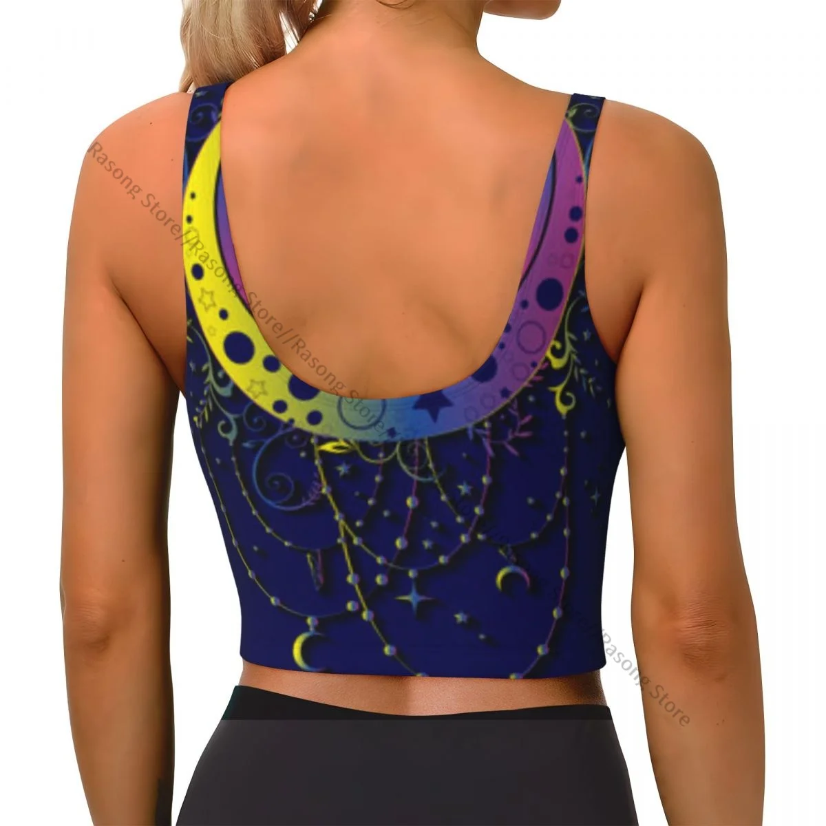 Sports Bra Women Running Yoga Clothes Vest Mystical Triple Goddess Priestesses On Magical Crescent Moon Gathering Fitness Vest