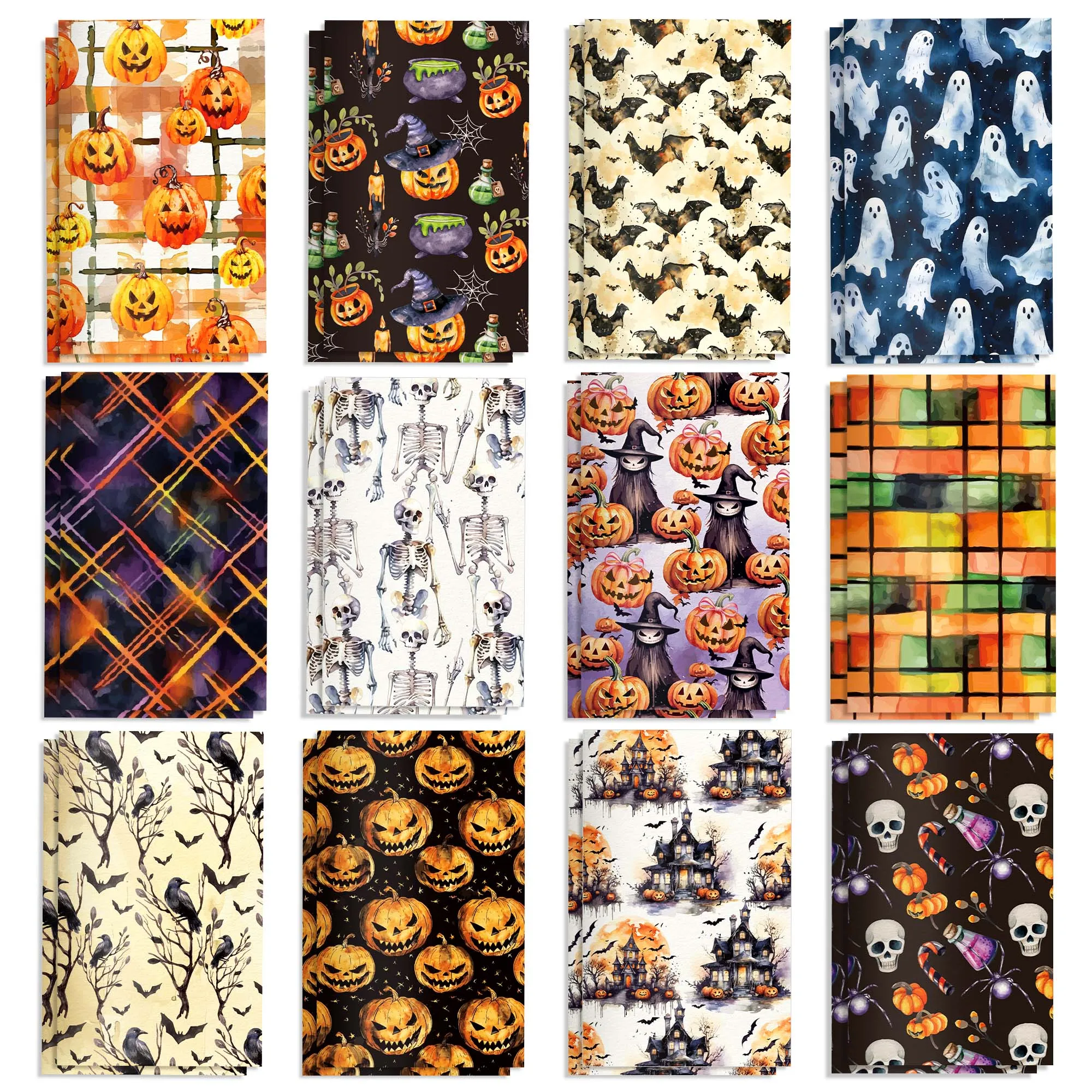 12/24 Stück Halloween Mini-Taschen-Notizbuch, Kürbisschloss, kleiner Notizblock, Studententagebuch, Notizblöcke, Kindergeschenke, Halloween-Partyzubehör