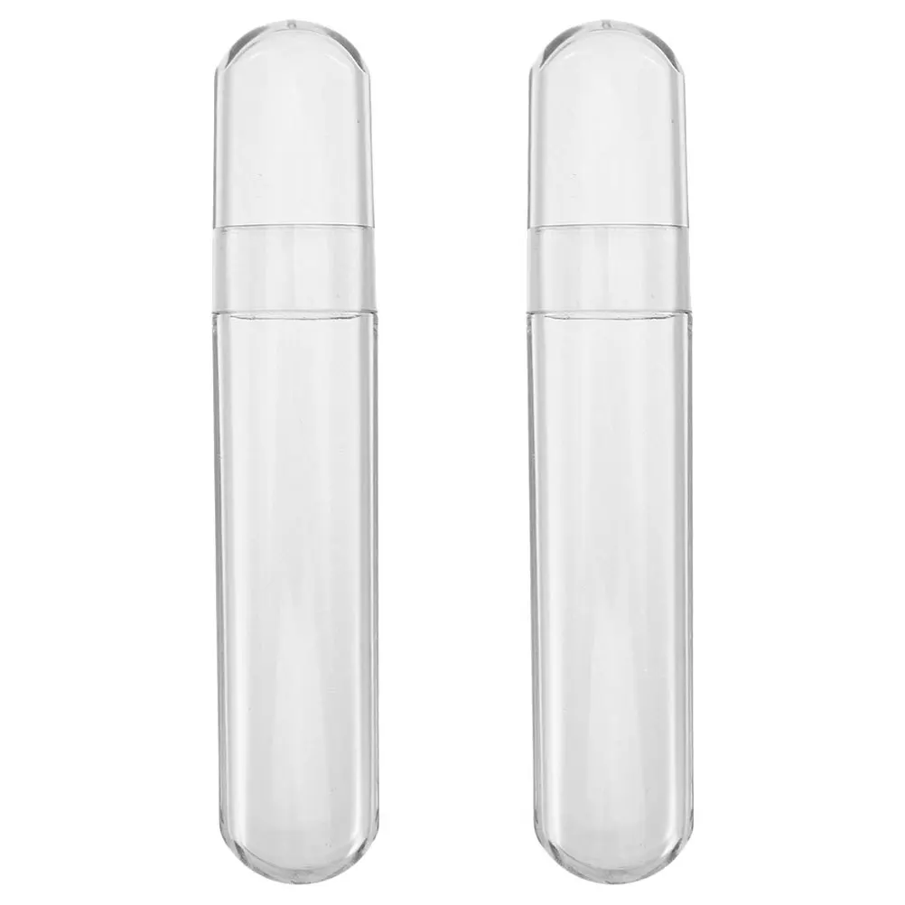 

2Pcs Tweezer Organizer Case Compact Circular Oval Plastic Holder Transparent Storage Box for Eyelash Extensions