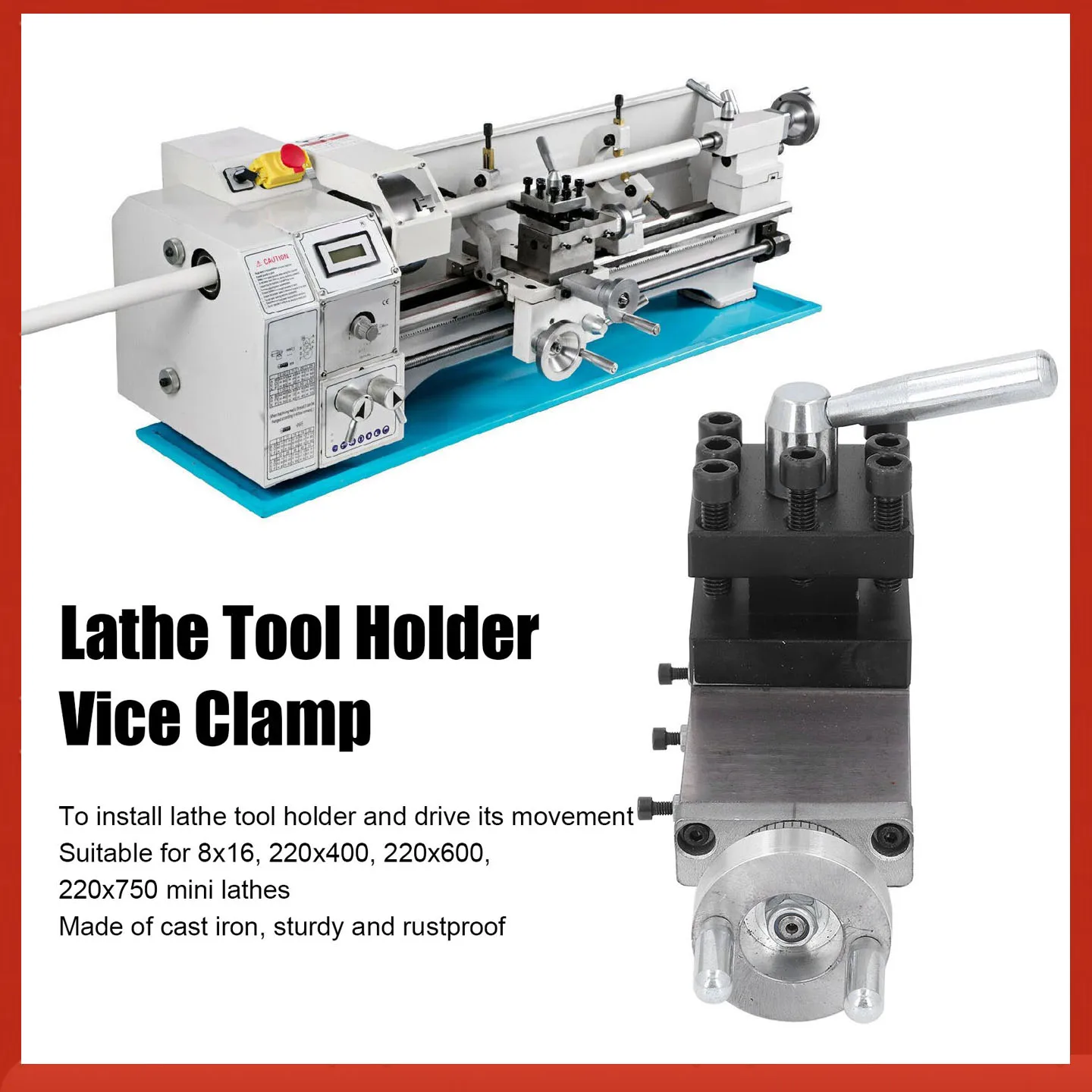 

Мини-токарный станок, держатель, тиски, зажим 60x60 мм, квадратный скользящий состав, инструмент для токарного станка MX 210 WM 210 8x16 220x400 220x600 220x750