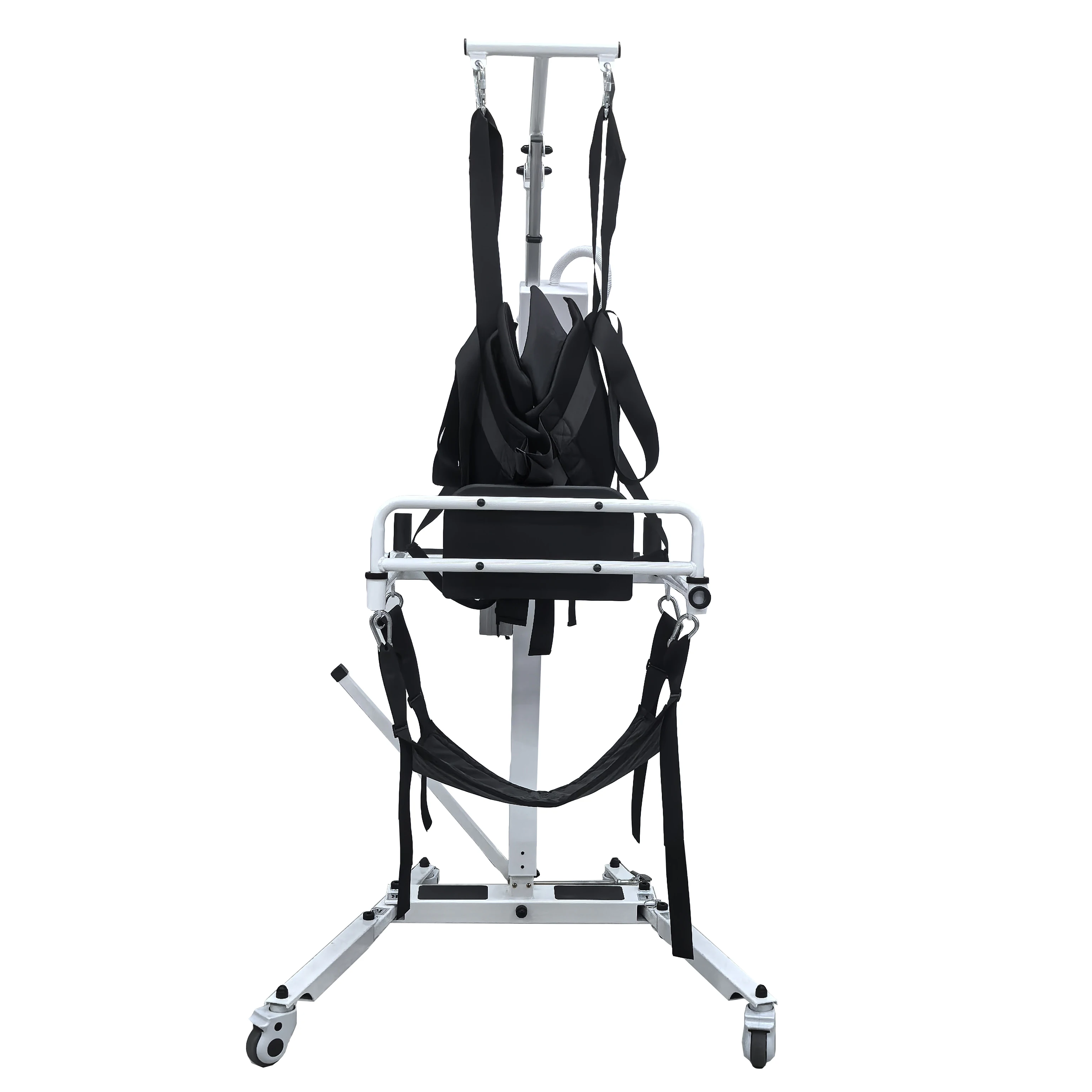 Coolfull All-in-One Mobile Shower Chair with Split Legs and Pants Off Friendly Foldable Patient Transfer Lift for Safe Bathing