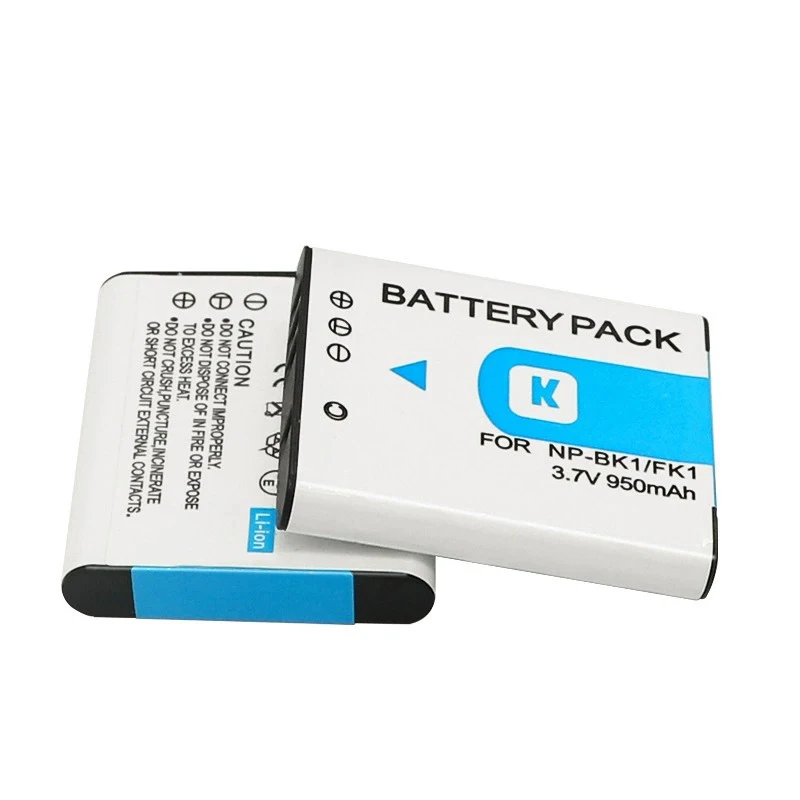 NP-BK1 Battery 950mAh Rechargeable Batteries for Sony S750 S780 S950 S980 W190 W370 W180 DSC-S950 NPBK1 NP BK1 Camera Battery