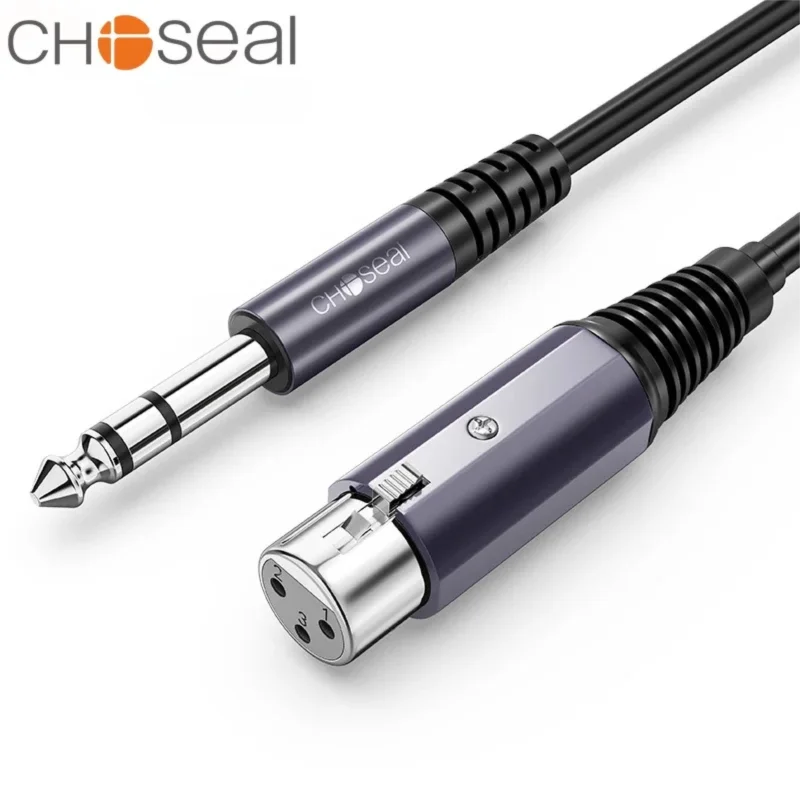 CHOSEAL XLR-Buchse auf 6,35mm TS-Kabel Mono-Audiokabel Unsymmetrisch für Mikrofon Gitarre Verstärker Mischpult Heimkino