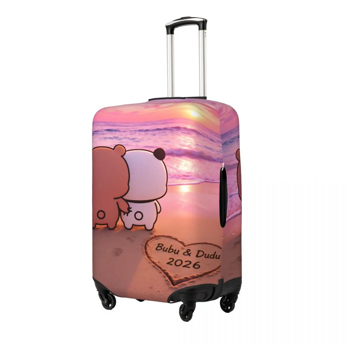 Cartoon Panda Bubu Dudu Suitcase Cover Travel Flight Strectch Luggage Accesories Protection