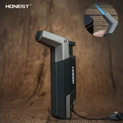 HONEST Windproof Turbo Jet 1300 C Turbo Torch Cigar Lighter Keyring Gas Lighter Outdoor Adventure BBQ Men's Smoking Gadget