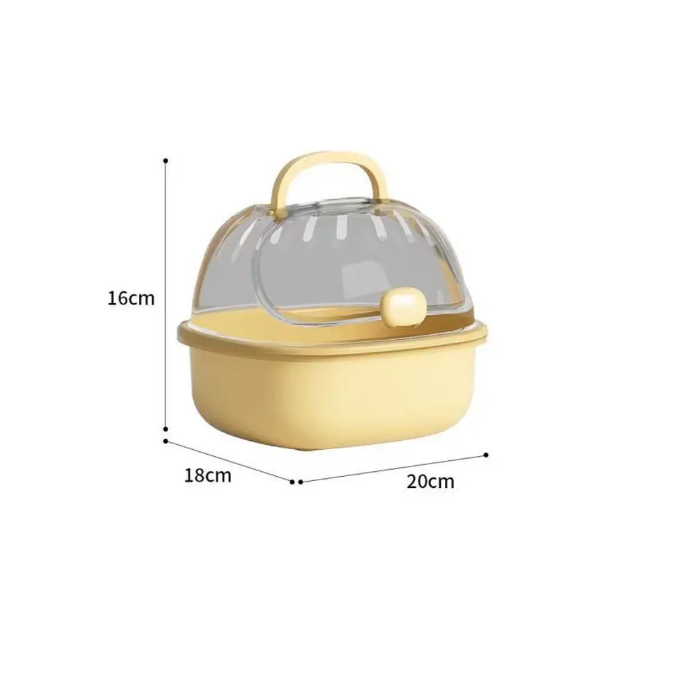 Portable Handheld Hamster Cage Sturdy Large Space Pet Carrying Box Travel Carrier Holder Breathable Small Animal Carrying Cage