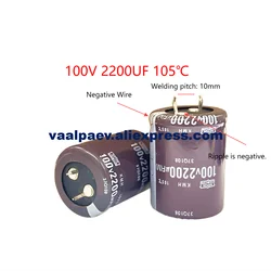 10pcs 100V2200UF High Power Capacitor for Audio Amplifier Welder Inverter High Frequency Low Resistance KMG Series 105C