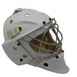 Casco de portero de hockey con protección facial completa de mano de obra exquisita con jaula de acero inoxidable 304