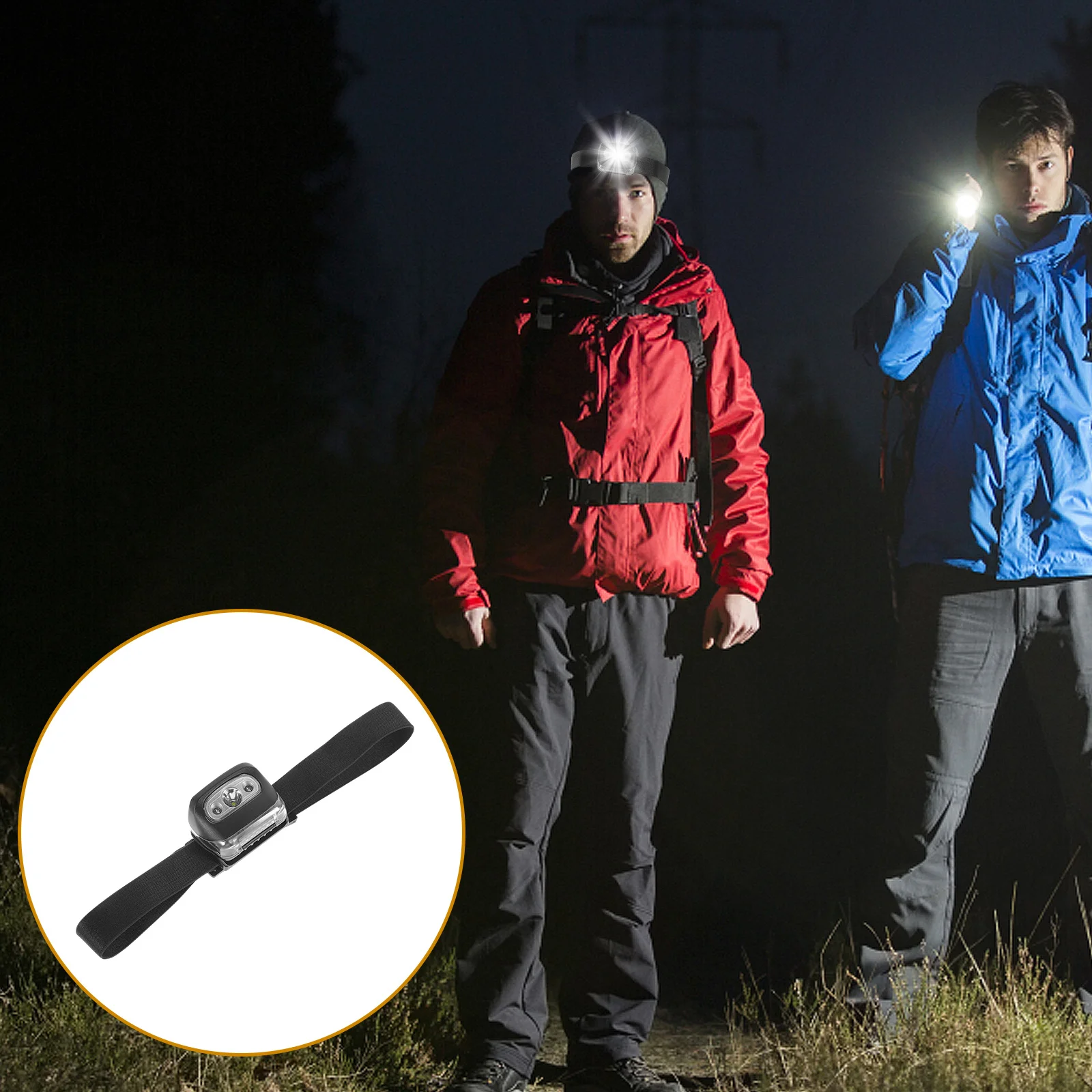 كشافات LED للجري والتخييم والمشي لمسافات طويلة كشافات أمامية خفيفة الوزن وقابلة للتعديل