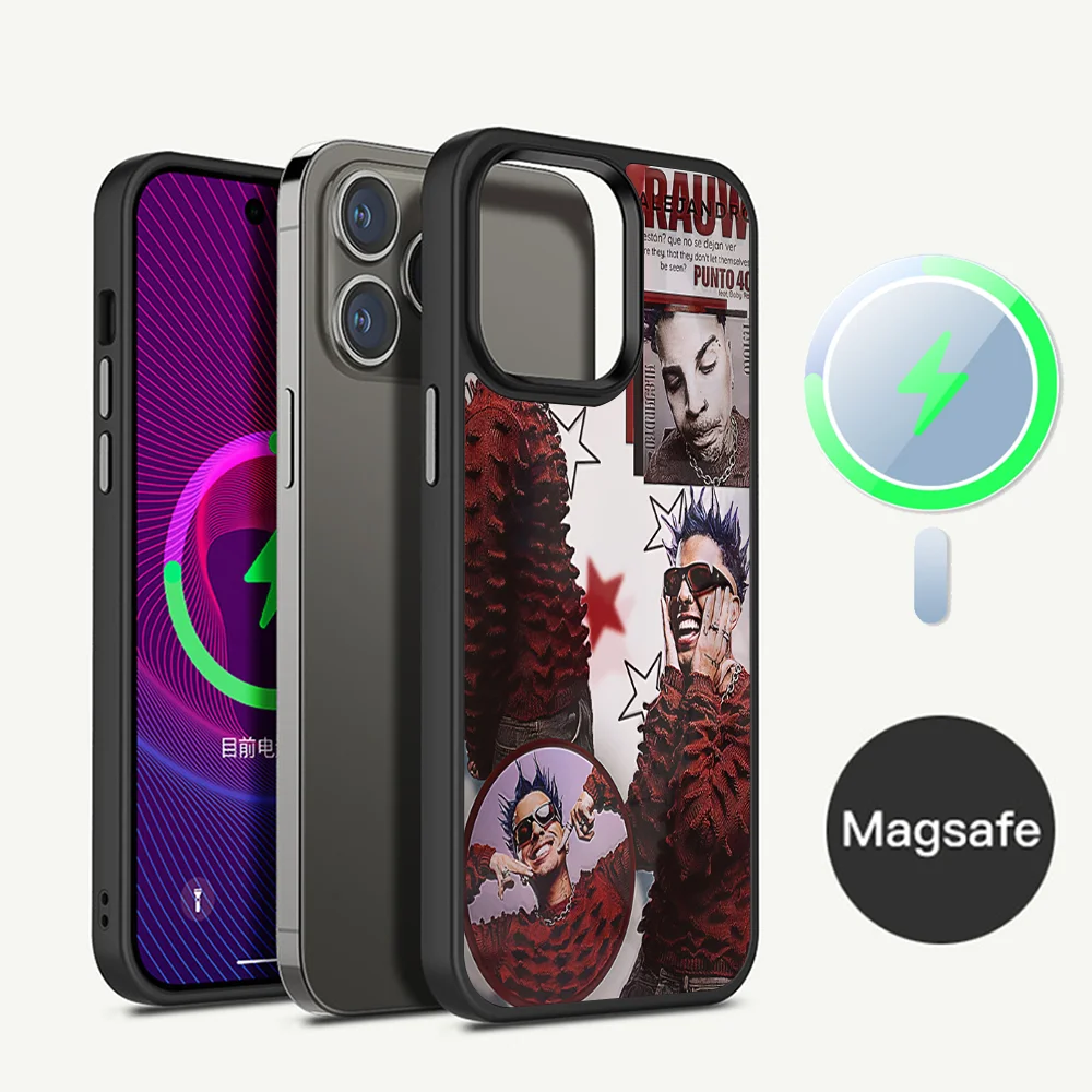 Rauw Alejandro P-Playa S-Saturno  Phone Case Magnetic Case For iPhone 14 13 12 11 15 Pro Max Plus Mini For Magsafe Wireless Char