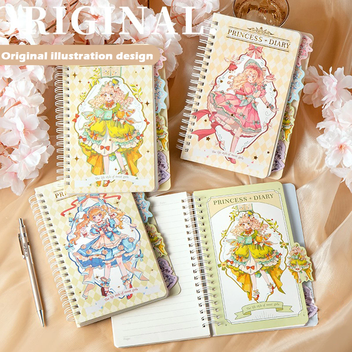 A5 Coil Book Bronzing Cover Anime Characters Kawaii Journal Notebook Writing Pads Korean Stationery for Students School Supplies