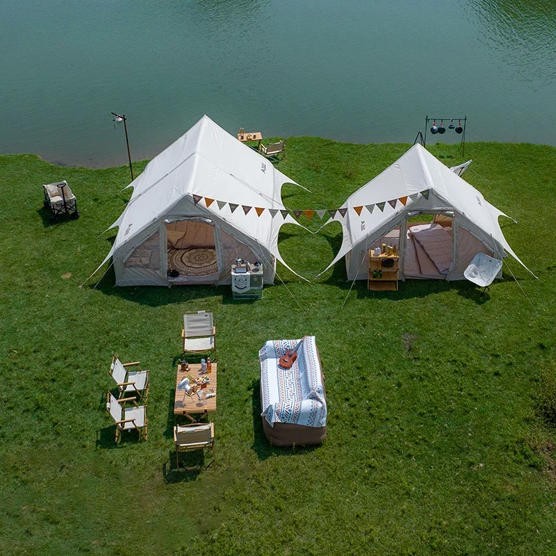 Namioty kempingowe rodzina wodoodporna nadmuchiwana składana namiot plażowy Glamping ultralekki sprzęt i akcesoria do wędrówek