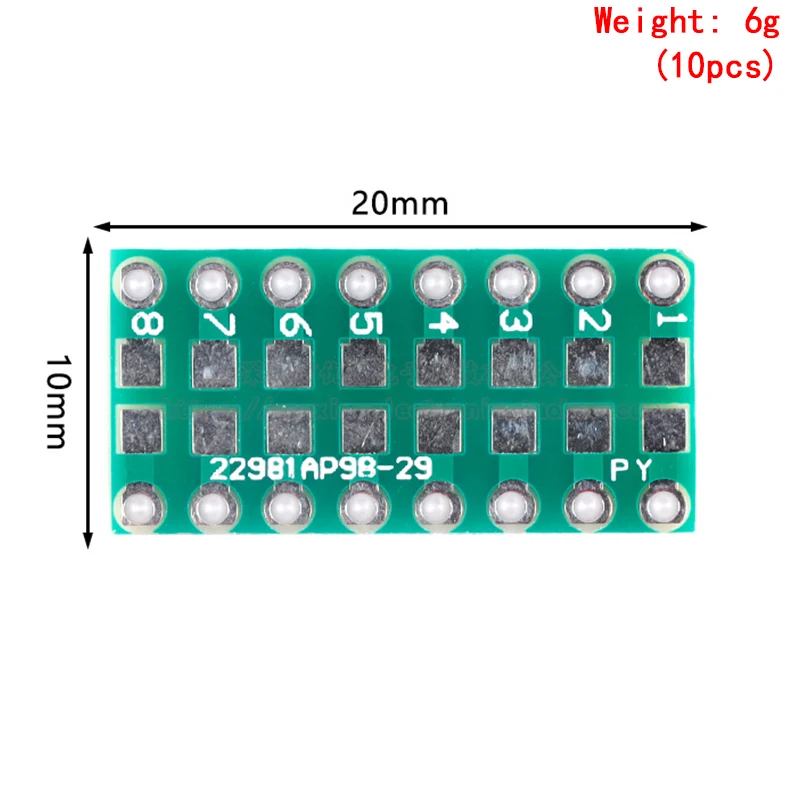 10pcs SMT DIP Adapter Converter 0805 0603 0402 Capacitor Resistor LED Pinboard FR4 PCB Board 2.54mm Pitch SMD SMT Turn To DIP