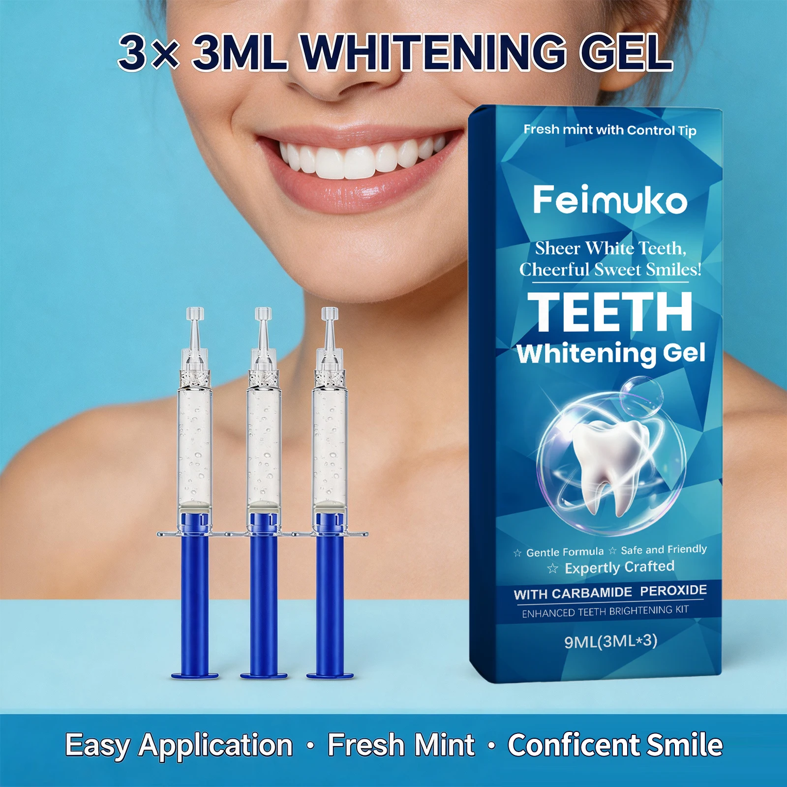 Teeth Whitening Gel Gentle Cle - đánh giá và giá Teeth Whitening Yellow Teeth