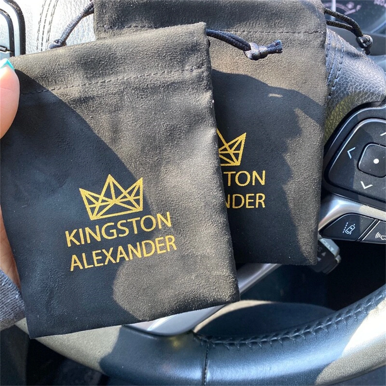 

50pcs custom jewelry packaging pouch Cotton canvas bags personalized logo with ribbon bag chic small pouch jewellery packaging