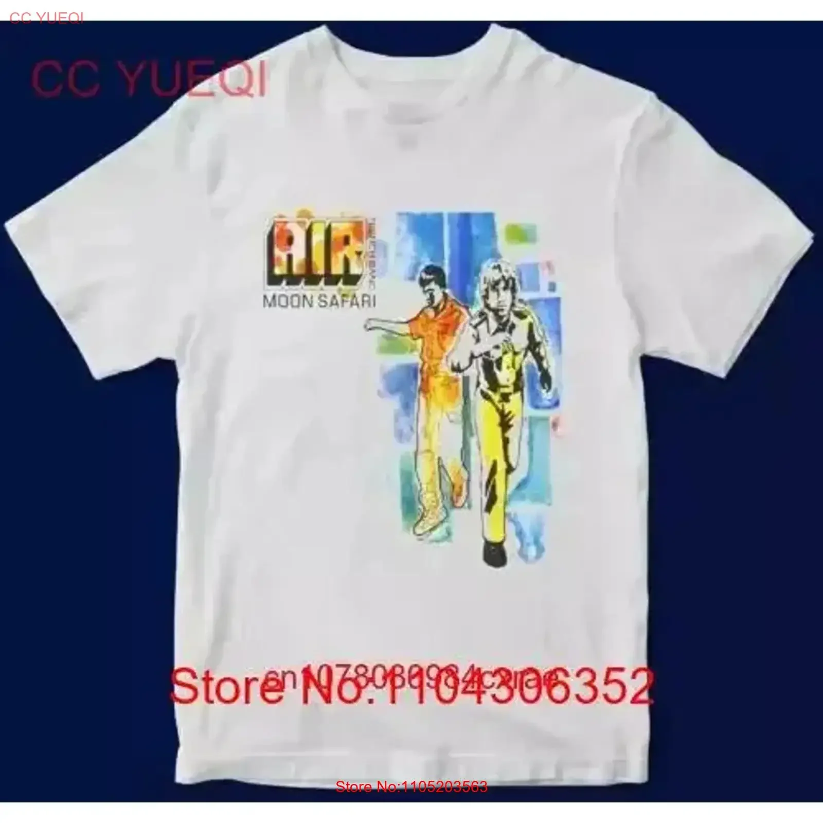 

Футболка AIR BAND Moon Safari, полный размер S 5XL, SN204, винтажный стираный топ для повседневной носки, удобная дышащая уличная одежда