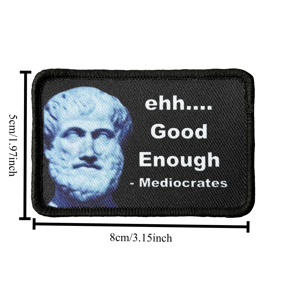 Parche táctico Mediocrates moral eh ya me da suficiente con velcro - imagen 2