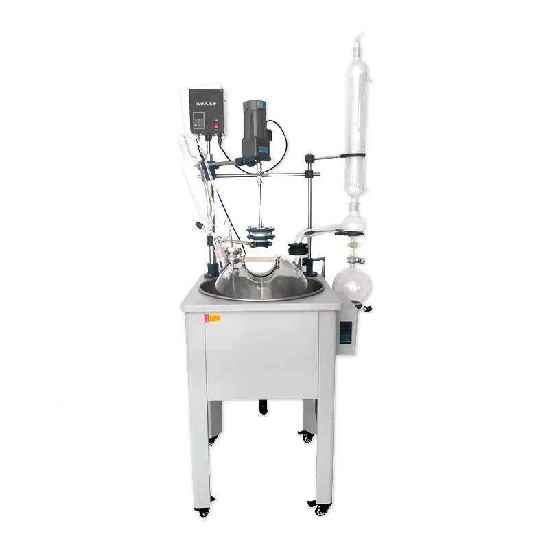 DF-50L Laboratory Distilled and Refluxed Single-Layer Glass Reactor for Laboratory Equipment